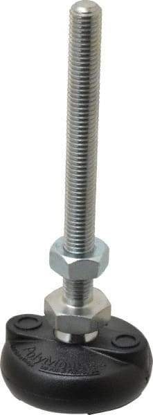 Gibraltar - M10 Bolt Thread, Studded Pivotal Stud Mount Leveling Pad & Mount - 1,818 Kg Capacity, 51mm Base Diam - USA Tool & Supply