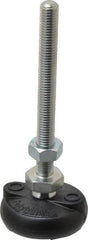 Gibraltar - M10 Bolt Thread, Studded Pivotal Stud Mount Leveling Pad & Mount - 1,818 Kg Capacity, 51mm Base Diam - USA Tool & Supply