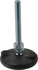 Gibraltar - M12 Bolt Thread, Studded Pivotal Stud Mount Leveling Pad & Mount - 2,270 Kg Capacity, 76mm Base Diam - USA Tool & Supply