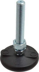 Gibraltar - M16 Bolt Thread, Studded Pivotal Stud Mount Leveling Pad & Mount - 2,270 Kg Capacity, 76mm Base Diam - USA Tool & Supply