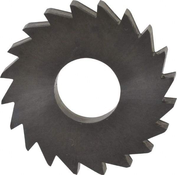 Made in USA - 1" Diam x 1/8" Blade Thickness x 3/8" Arbor Hole Diam, 20 Tooth Slitting and Slotting Saw - Arbor Connection, Right Hand, Uncoated, Solid Carbide, Concave Ground - USA Tool & Supply