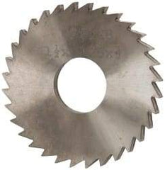 Made in USA - 1-1/2" Diam x 1/8" Blade Thickness x 1/2" Arbor Hole Diam, 32 Tooth Slitting and Slotting Saw - Arbor Connection, Solid Carbide, Concave Ground - USA Tool & Supply