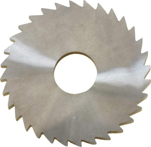 Made in USA - 1-3/4" Diam x 1/8" Blade Thickness x 1/2" Arbor Hole Diam, 32 Tooth Slitting and Slotting Saw - Arbor Connection, Solid Carbide, Concave Ground - USA Tool & Supply