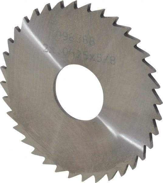 Made in USA - 2" Diam x 1/16" Blade Thickness x 5/8" Arbor Hole Diam, 36 Tooth Slitting and Slotting Saw - Arbor Connection, Uncoated, Solid Carbide, Concave Ground - USA Tool & Supply