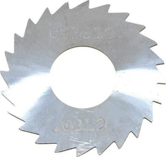 Made in USA - 1-1/4" Diam x 0.0313" Blade Thickness x 1/2" Arbor Hole Diam, 24 Tooth Slitting and Slotting Saw - Arbor Connection, Right Hand, Uncoated, Solid Carbide, Concave Ground - USA Tool & Supply