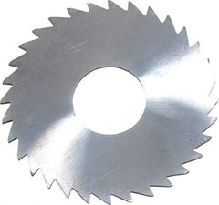 Made in USA - 1-1/2" Diam x 0.0313" Blade Thickness x 1/2" Arbor Hole Diam, 32 Tooth Slitting and Slotting Saw - Arbor Connection, Uncoated, Solid Carbide, Concave Ground - USA Tool & Supply