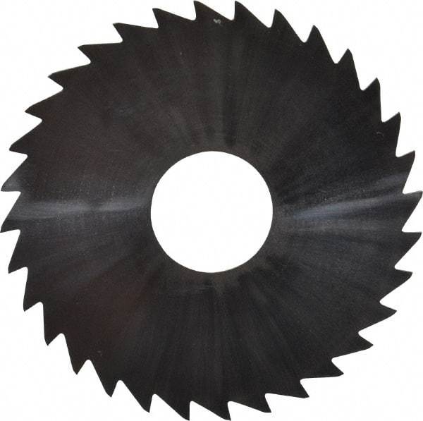 Made in USA - 1-3/4" Diam x 0.0313" Blade Thickness x 1/2" Arbor Hole Diam, 32 Tooth Slitting and Slotting Saw - Arbor Connection, Uncoated, Solid Carbide, Concave Ground - USA Tool & Supply