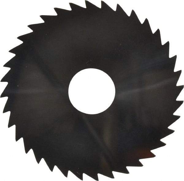 Made in USA - 2" Diam x 0.0313" Blade Thickness x 1/2" Arbor Hole Diam, 36 Tooth Slitting and Slotting Saw - Arbor Connection, Uncoated, Solid Carbide, Concave Ground - USA Tool & Supply