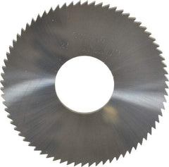 Made in USA - 2-1/2" Diam x 1/8" Blade Thickness x 7/8" Arbor Hole Diam, 72 Tooth Slitting and Slotting Saw - Arbor Connection, Solid Carbide, Concave Ground - USA Tool & Supply