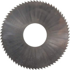 Made in USA - 3" Diam x 0.0312" Blade Thickness x 1" Arbor Hole Diam, 72 Tooth Slitting and Slotting Saw - Arbor Connection, Right Hand, Uncoated, Solid Carbide, 5° Rake, Concave Ground - USA Tool & Supply