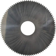 Made in USA - 4" Diam x 0.046" Blade Thickness x 1" Arbor Hole Diam, 90 Tooth Slitting and Slotting Saw - Arbor Connection, Solid Carbide, Concave Ground - USA Tool & Supply