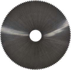 Made in USA - 6" Diam x 1/16" Blade Thickness x 1" Arbor Hole Diam, 120 Tooth Slitting and Slotting Saw - Arbor Connection, Right Hand, Uncoated, Solid Carbide, 5° Rake, Concave Ground - USA Tool & Supply