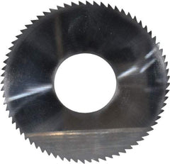 Made in USA - 2-3/4" Diam x 0.0313" Blade Thickness x 1" Arbor Hole Diam, 72 Tooth Slitting and Slotting Saw - Arbor Connection, Uncoated, Solid Carbide, Concave Ground - USA Tool & Supply