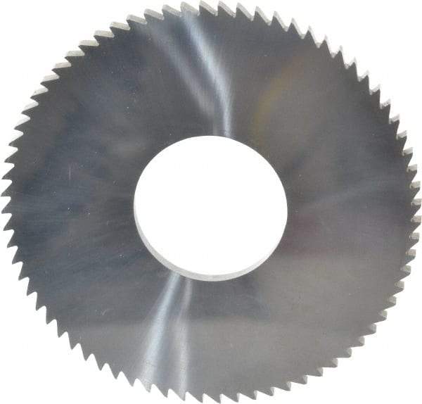 Made in USA - 2-3/4" Diam x 1/8" Blade Thickness x 1" Arbor Hole Diam, 72 Tooth Slitting and Slotting Saw - Arbor Connection, Solid Carbide, Concave Ground - USA Tool & Supply