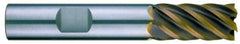 RobbJack - 1/2", 6 Flute, Single End, Solid Carbide, 0.0060 - 0.0090" Corner Radius End Mill - 3" OAL, 40° Helix, Right Hand Flute, 1" LOC, Right Hand Cut - USA Tool & Supply
