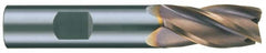 RobbJack - 1/2" Diam 3 Flute Solid Carbide 0.006 to 0.009" Chamfer Width Corner Chamfer End Mill - USA Tool & Supply