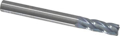 RobbJack - 1/4", 4 Flute, Single End, Solid Carbide, Corner Chamfer End Mill - 2-1/2" OAL, 30° Helix, Right Hand Flute, 3/4" LOC, Right Hand Cut - USA Tool & Supply