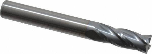 RobbJack - 5/16", 4 Flute, Single End, Solid Carbide, Corner Chamfer End Mill - 2-1/2" OAL, 30° Helix, Right Hand Flute, 13/16" LOC, Right Hand Cut - USA Tool & Supply