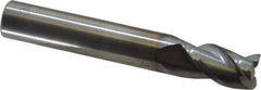 RobbJack - 3/8", 3 Flute, Single End, Solid Carbide, Corner Chamfer End Mill - 2-1/2" OAL, 40° Helix, Right Hand Flute, 5/8" LOC, Right Hand Cut - USA Tool & Supply