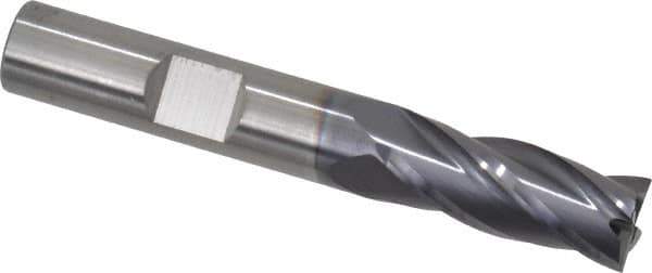 RobbJack - 3/8", 4 Flute, Single End, Solid Carbide, Corner Chamfer End Mill - 2-1/2" OAL, 30° Helix, Right Hand Flute, 7/8" LOC, Right Hand Cut - USA Tool & Supply