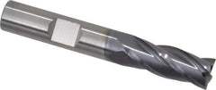RobbJack - 3/8", 4 Flute, Single End, Solid Carbide, Corner Chamfer End Mill - 2-1/2" OAL, 30° Helix, Right Hand Flute, 7/8" LOC, Right Hand Cut - USA Tool & Supply