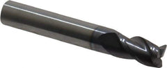 RobbJack - 3/8", 3 Flute, Single End, Solid Carbide, Corner Chamfer End Mill - 2-1/2" OAL, 40° Helix, Right Hand Flute, 5/8" LOC, Right Hand Cut - USA Tool & Supply