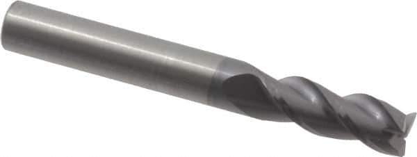 RobbJack - 5/16", 3 Flute, Single End, Solid Carbide, Corner Chamfer End Mill - 2-1/2" OAL, 40° Helix, Right Hand Flute, 13/16" LOC, Right Hand Cut - USA Tool & Supply
