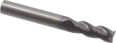 RobbJack - 5/16", 3 Flute, Single End, Solid Carbide, Corner Chamfer End Mill - 2-1/2" OAL, 40° Helix, Right Hand Flute, 13/16" LOC, Right Hand Cut - USA Tool & Supply