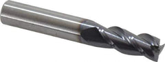 RobbJack - 3/8", 3 Flute, Single End, Solid Carbide, Corner Chamfer End Mill - 2-1/2" OAL, 40° Helix, Right Hand Flute, 7/8" LOC, Right Hand Cut - USA Tool & Supply