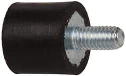 Tech Products - 18 Lb Capacity, 10-32 Plate/Stud Vibration Isolator - 9/16" Diam, 1/2" High - USA Tool & Supply