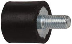 Tech Products - 18 Lb Capacity, 10-32 Plate/Stud Vibration Isolator - 9/16" Diam, 1/2" High - USA Tool & Supply