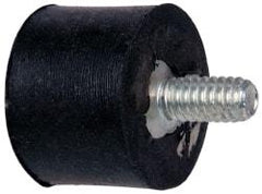 Tech Products - 45 Lb Capacity, 1/4-20 Plate/Stud Vibration Isolator - 1" Diam, 3/4" High - USA Tool & Supply