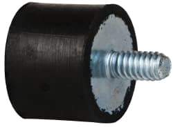 Tech Products - 50 Lb Capacity, 1/4-20 Plate/Stud Vibration Isolator - 1" Diam, 3/4" High - USA Tool & Supply