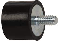 Tech Products - 75 Lb Capacity, 1/4-20 Plate/Stud Vibration Isolator - 1" Diam, 3/4" High - USA Tool & Supply