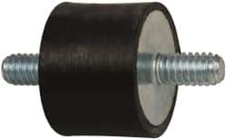 Tech Products - 55 Lb Capacity, 1/4-20 Stud/Stud Vibration Isolator - 1" Diam, 3/4" High - USA Tool & Supply