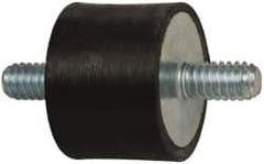 Tech Products - 55 Lb Capacity, 1/4-20 Stud/Stud Vibration Isolator - 1" Diam, 3/4" High - USA Tool & Supply