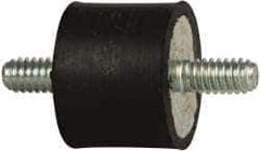 Tech Products - 55 Lb Capacity, 1/4-20 Stud/Stud Vibration Isolator - 1" Diam, 3/4" High - USA Tool & Supply