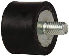 Tech Products - 135 Lb Capacity, 3/8-16 Plate/Stud Vibration Isolator - 1-1/2" Diam, 1" High - USA Tool & Supply