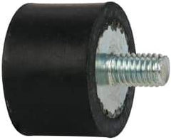Tech Products - 210 Lb Capacity, 3/8-16 Plate/Stud Vibration Isolator - 1-1/2" Diam, 1" High - USA Tool & Supply