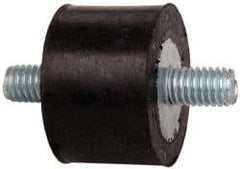Tech Products - 210 Lb Capacity, 3/8-16 Stud/Stud Vibration Isolator - 1-1/2" Diam, 1" High - USA Tool & Supply