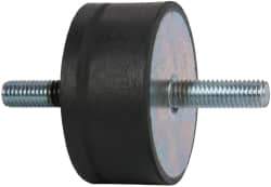 Tech Products - 1815 Lb Capacity, 1/2-13 Stud/Stud Vibration Isolator - 3-1/8" Diam, 1-1/2" High - USA Tool & Supply