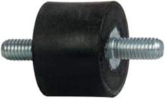 Tech Products - 44 Lb Capacity, M6 Stud/Stud Vibration Isolator - 25mm Diam, 19mm High - USA Tool & Supply