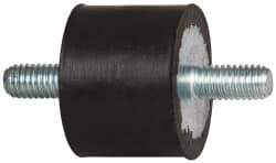 Tech Products - 70 Lb Capacity, M6 Stud/Stud Vibration Isolator - 25mm Diam, 19mm High - USA Tool & Supply