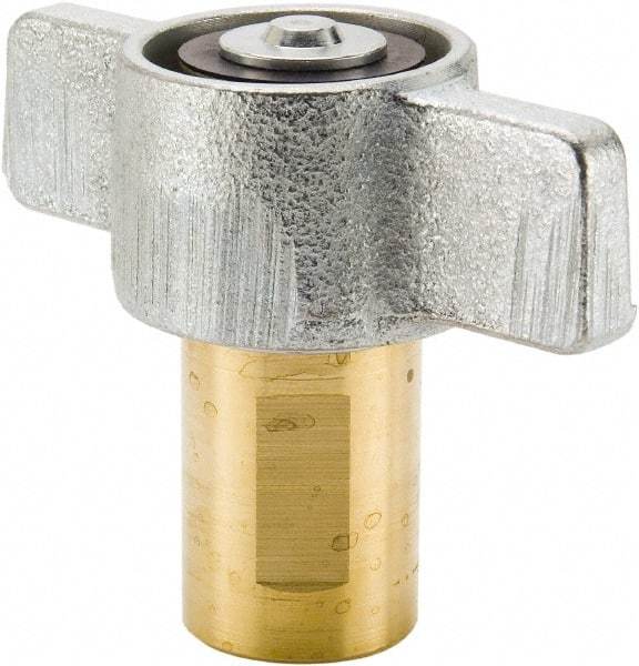 Parker - 3/4 NPTF Brass Hydraulic Hose Wing Nut Coupler - 3,000 psi, 28 GPM - USA Tool & Supply