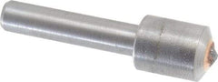 Made in USA - 1/2 Carat Single Point Diamond Dresser - 1-1/8" Long x 1/4" Shank Diam, 7/16" Diam x 5/8" Thick Head - USA Tool & Supply