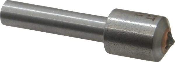 Made in USA - 3/4 Carat Single Point Diamond Dresser - 1-1/8" Long x 1/4" Shank Diam, 7/16" Diam x 5/8" Thick Head - USA Tool & Supply