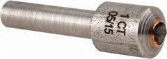 Made in USA - 1 Carat Single Point Diamond Dresser - 1-1/8" Long x 1/4" Shank Diam, 7/16" Diam x 5/8" Thick Head - USA Tool & Supply