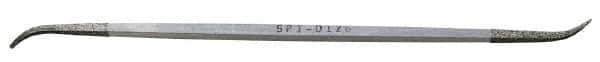 Grobet - 6" OAL Fine Equalling Riffler Diamond File - 1 LOC, 126 Grit - USA Tool & Supply