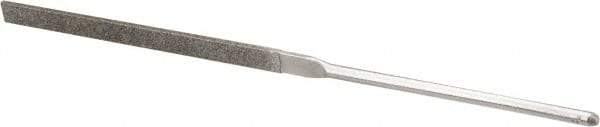 Grobet - 5-1/2" OAL Fine Equalling Needle Diamond File - 2-1/2 LOC, 220 Grit - USA Tool & Supply