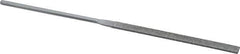 Grobet - 5-1/2" OAL Medium Equalling Needle Diamond File - 2-1/2 LOC, 126 Grit - USA Tool & Supply